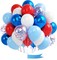 Red Blue White Balloons, 60 Pcs 12 Inches Red White Blue Balloon Set, Blue and Red Party Balloons for Party Decorations